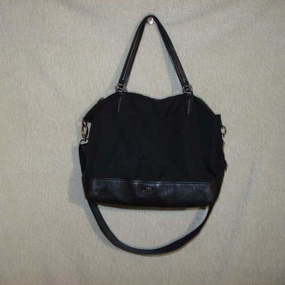 COACH PURSE WITH ATTACHABLE ADJUSTABLE NYLON STRAP - Picture 2 of 11